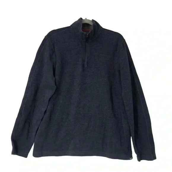 EDDIE BAUER SWEATER MENS MEDIUM COTTON BLEND THICK KNIT 1/4 ZIP PULLOVER - Picture 10 of 12